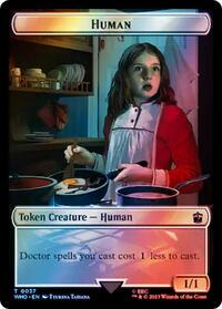 Human (0037) // Food (0057) Double-Sided Token (Surge Foil)
