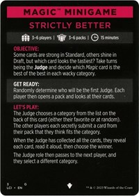 Magic Minigame: Strictly Better