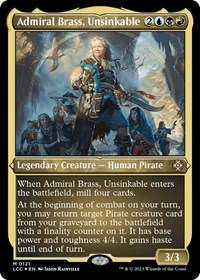 Admiral Brass, Unsinkable (Display Commander) - Thick Stock