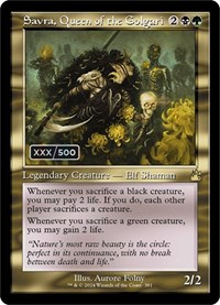 Savra, Queen of the Golgari (Retro Frame) (Serial Numbered)