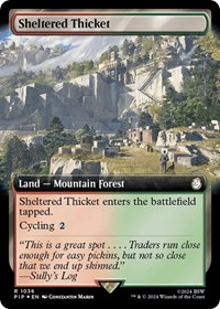 Sheltered Thicket (Extended Art) (Surge Foil)