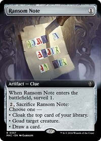 Ransom Note (0357) (Extended Art)