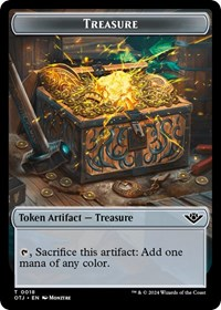 Treasure // Human Warrior Double-Sided Token