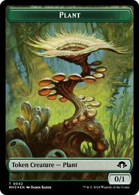 Plant (Ripple Foil) // Zombie  Double-Sided Token