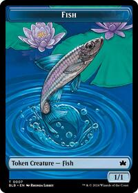 Fish // Warren Warleader Double-Sided Token