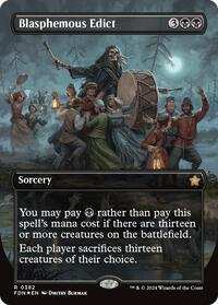 Blasphemous Edict (Borderless) (Mana Foil)