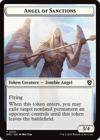 Angel of Sanctions // Zombie (0003) Double-Sided Token