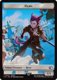 Hero (0003) // Wizard (0014) Double-Sided Token