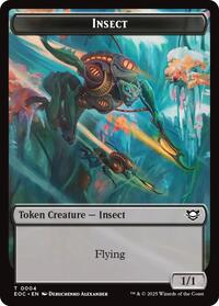 Insect // Golem (0013) Double-Sided Token