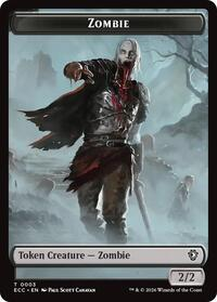 Zombie // Elf Warrior Double-Sided Token