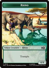 Rhino (013) // Elephant (012) Double-Sided Token