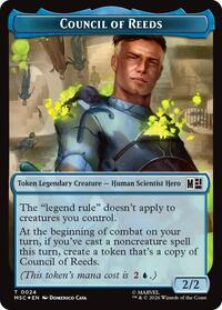Council of Reeds (024) // Construct (030) Double-Sided Token (Surge Foil)