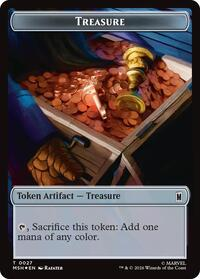 Treasure (027) // Bird (021) Double-Sided Token (Surge Foil)