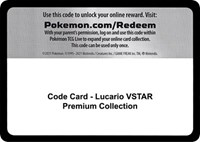Code Card - Lucario VSTAR Premium Collection