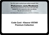 Code Card - Kleavor VSTAR Premium Collection
