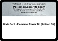 Code Card - Elemental Power Tin [Jolteon GX]