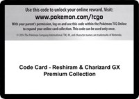 Code Card - Reshiram & Charizard GX Premium Collection