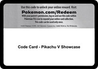Code Card - Pikachu V Showcase