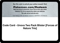 Code Card - Unova Two Pack Blister [Forces of Nature Trio]