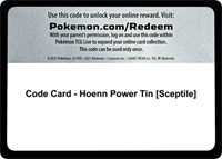 Code Card - Hoenn Power Tin [Sceptile]