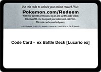 Code Card - ex Battle Deck [Lucario ex]
