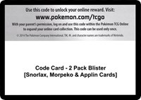 Code Card - 2 Pack Blister [Snorlax, Morpeko & Applin Cards]