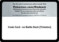 Code Card - ex Battle Deck [Tinkaton]