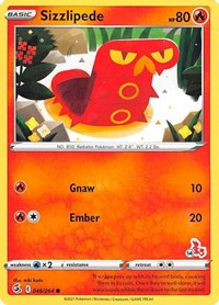 Sizzlipede - 046/264 (#14 Cinderace Stamped)