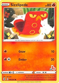 Sizzlipede - 046/264 (#56 Cinderace Stamped)