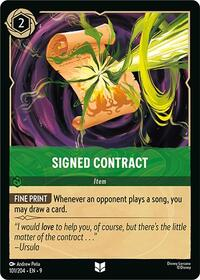 Signed Contract