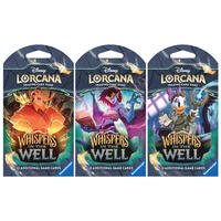 Disney Lorcana Whispers in the Well Sleeved Booster Pack Art Bundle Set of 3