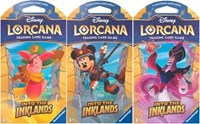 Disney Lorcana Into the Inklands Sleeved Booster Pack Art Bundle Set of 3